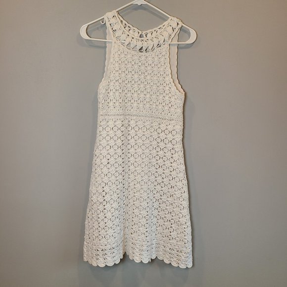Diane Von Furstenberg Dresses & Skirts - Diane Von Furstenberg Adie Crochet Mini Dress Womens Small Silk Lining DVF
